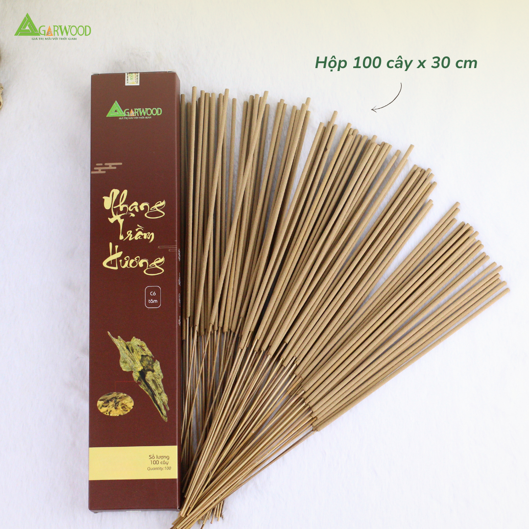 Nhang Cây PREMIUM Trầm Hương TTT (có tăm) mùi thơm nhẹ dễ chịu, ít khói không cay mắt, dùng thờ cúng, khử mùi thanh lọc không khí