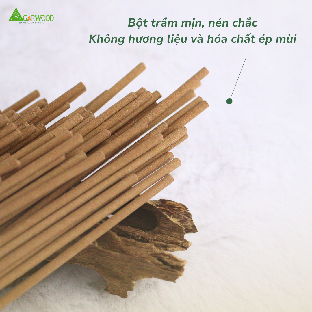 Nhang Cây PREMIUM Trầm Hương TTT (có tăm) mùi thơm nhẹ dễ chịu, ít khói không cay mắt, dùng thờ cúng, khử mùi thanh lọc không khí