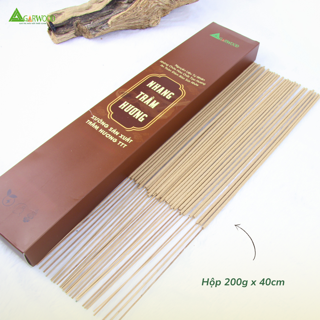 Nhang Cây Trầm Hương TTT (có tăm) mùi thơm nhẹ dễ chịu, ít khói không cay mắt, dùng thờ cúng, khử mùi thanh lọc không khí
