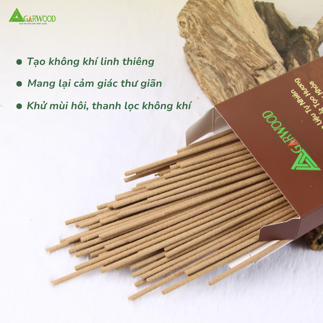 Nhang Cây Trầm Hương TTT (có tăm) mùi thơm nhẹ dễ chịu, ít khói không cay mắt, dùng thờ cúng, khử mùi thanh lọc không khí