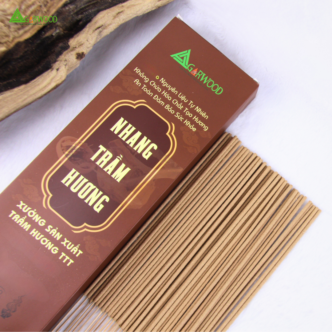 Nhang Cây Trầm Hương TTT (có tăm) mùi thơm nhẹ dễ chịu, ít khói không cay mắt, dùng thờ cúng, khử mùi thanh lọc không khí