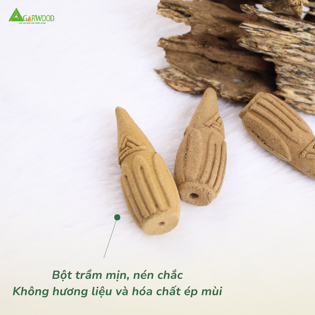 Nhang Nụ PREMIUM Trầm Hương TTT mùi thơm nhẹ dễ chịu, ít khói không cay mắt, dùng thờ cúng, khử mùi thanh lọc không khí