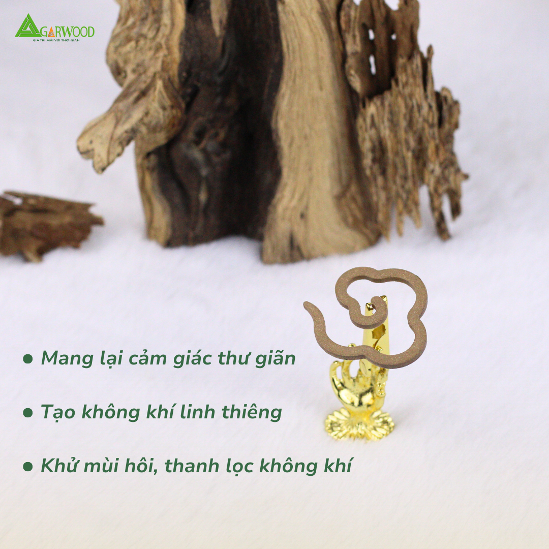 Nhang Vân Mây PREMIUM Trầm Hương TTT (Hộp 30) mùi thơm nhẹ dễ chịu, ít khói không cay mắt, dùng thờ cúng, khử mùi thanh lọc không khí