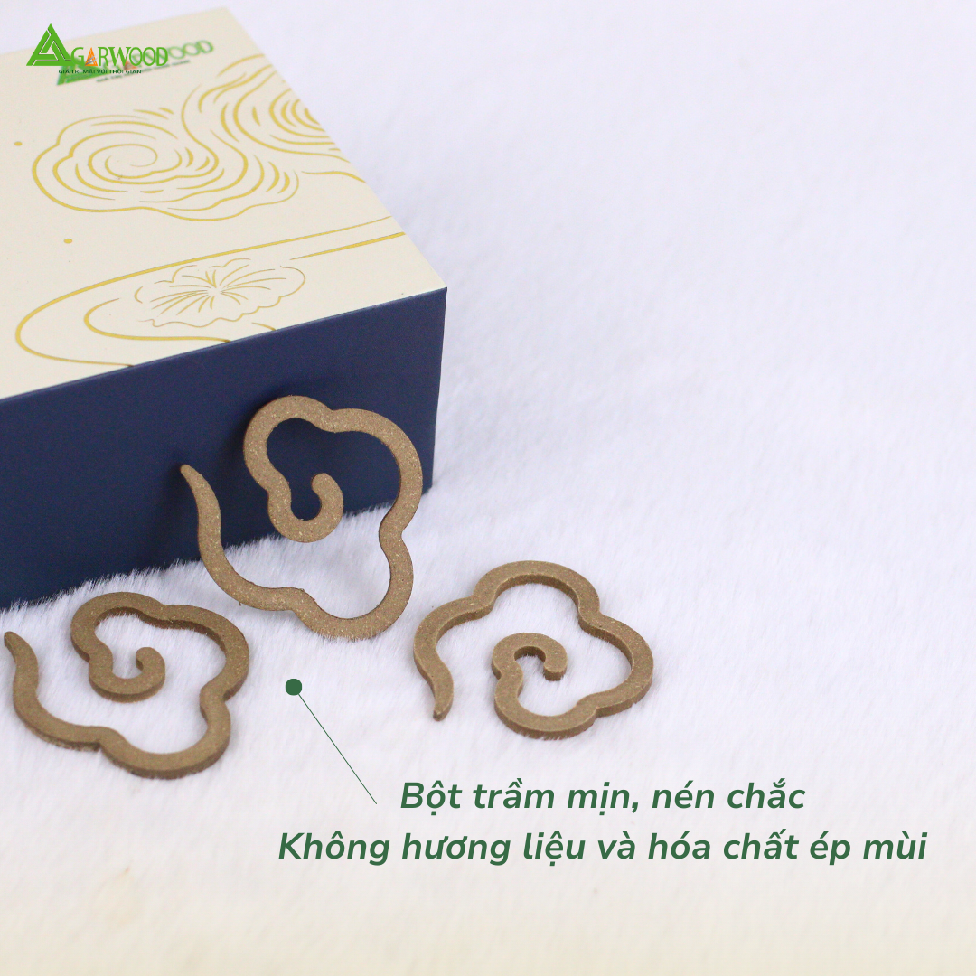 Nhang Vân Mây Trầm Hương TTT mùi thơm nhẹ dễ chịu, ít khói không cay mắt, dùng thờ cúng, khử mùi thanh lọc không khí