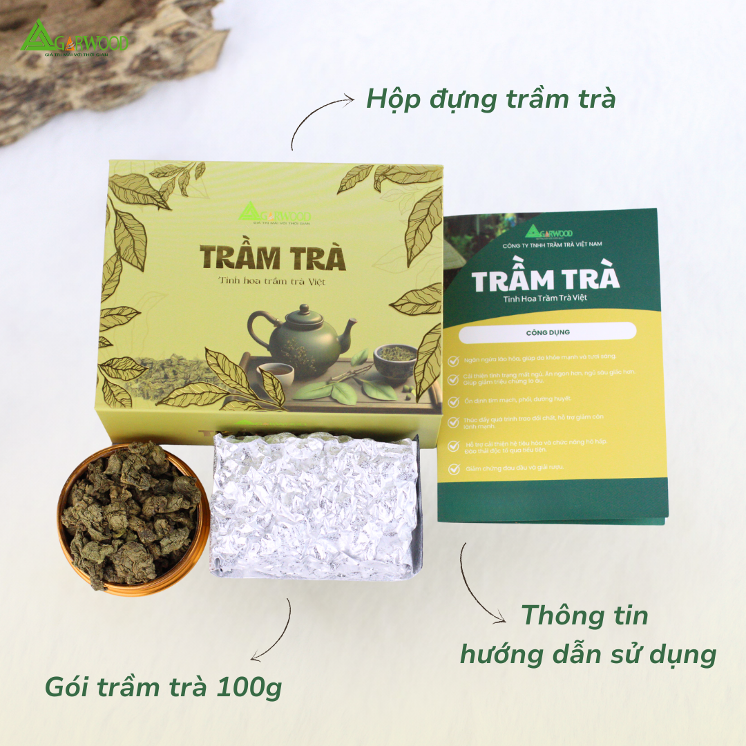 Trầm Trà Trầm Hương TTT lá dó bầu dễ uống, hỗ trợ ngủ ngon, giảm stress, thanh lọc cơ thể, hỗ trợ giải rượu