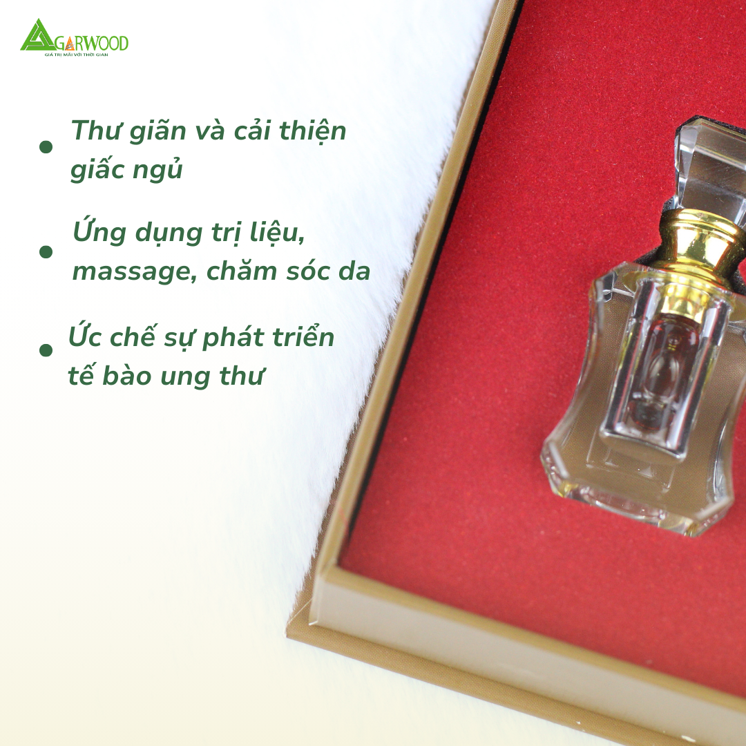 Tinh Dầu Chưng Cất Hơi Nước Trầm Hương TTT hương thơm dịu nhẹ, dùng để xông, trị liệu, massage, hỗ trợ chăm sóc da và sức khỏe