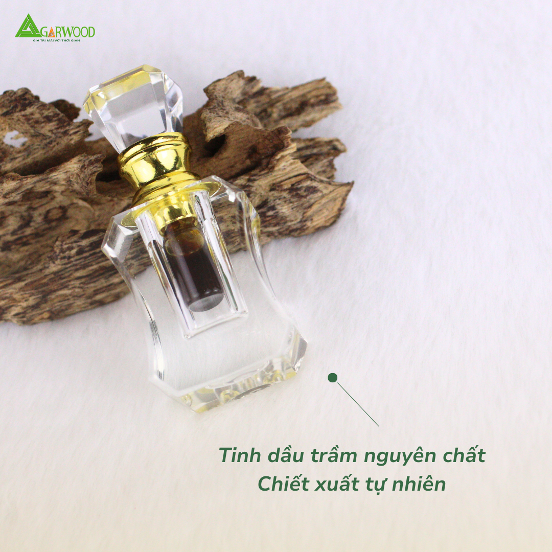 Tinh Dầu Chưng Cất Hơi Nước Trầm Hương TTT hương thơm dịu nhẹ, dùng để xông, trị liệu, massage, hỗ trợ chăm sóc da và sức khỏe