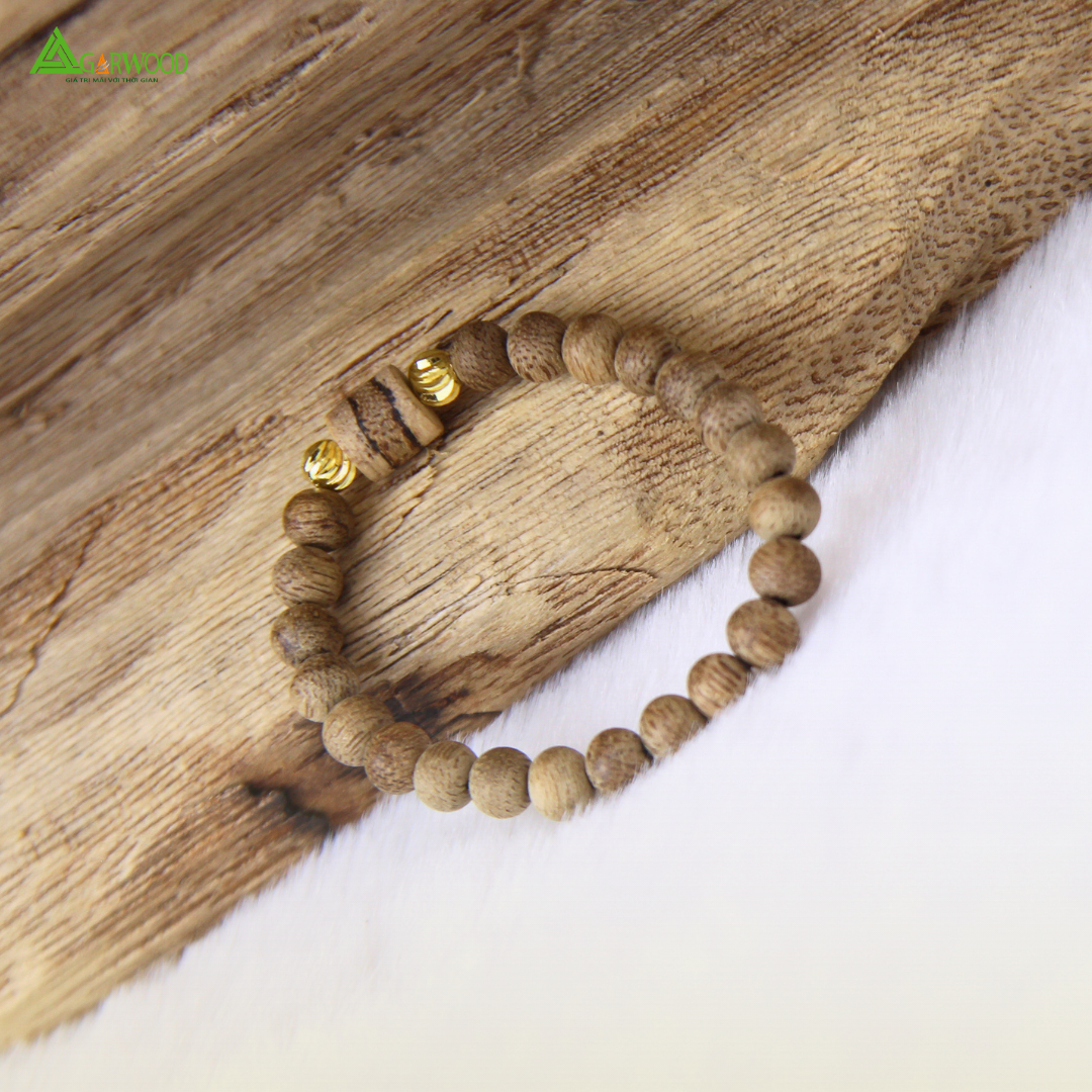 Vòng Trầm Trẻ Em Trầm Hương TTT Vân Đẹp Hỗ Trợ Xua Đuổi Tà Khí, Phong Thủy, Bình An, May Mắn