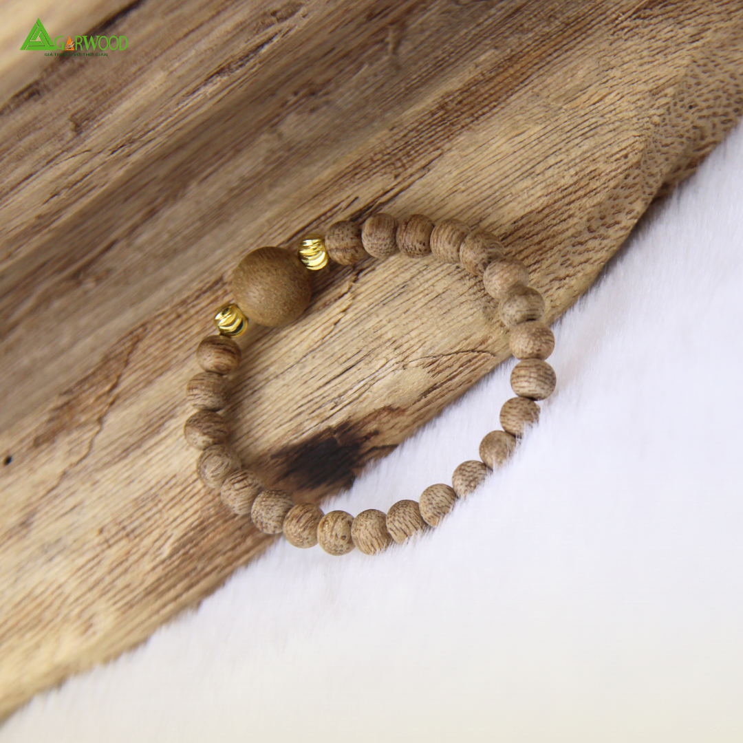 Vòng Trầm Trẻ Em Trầm Hương TTT Vân Đẹp Hỗ Trợ Xua Đuổi Tà Khí, Phong Thủy, Bình An, May Mắn