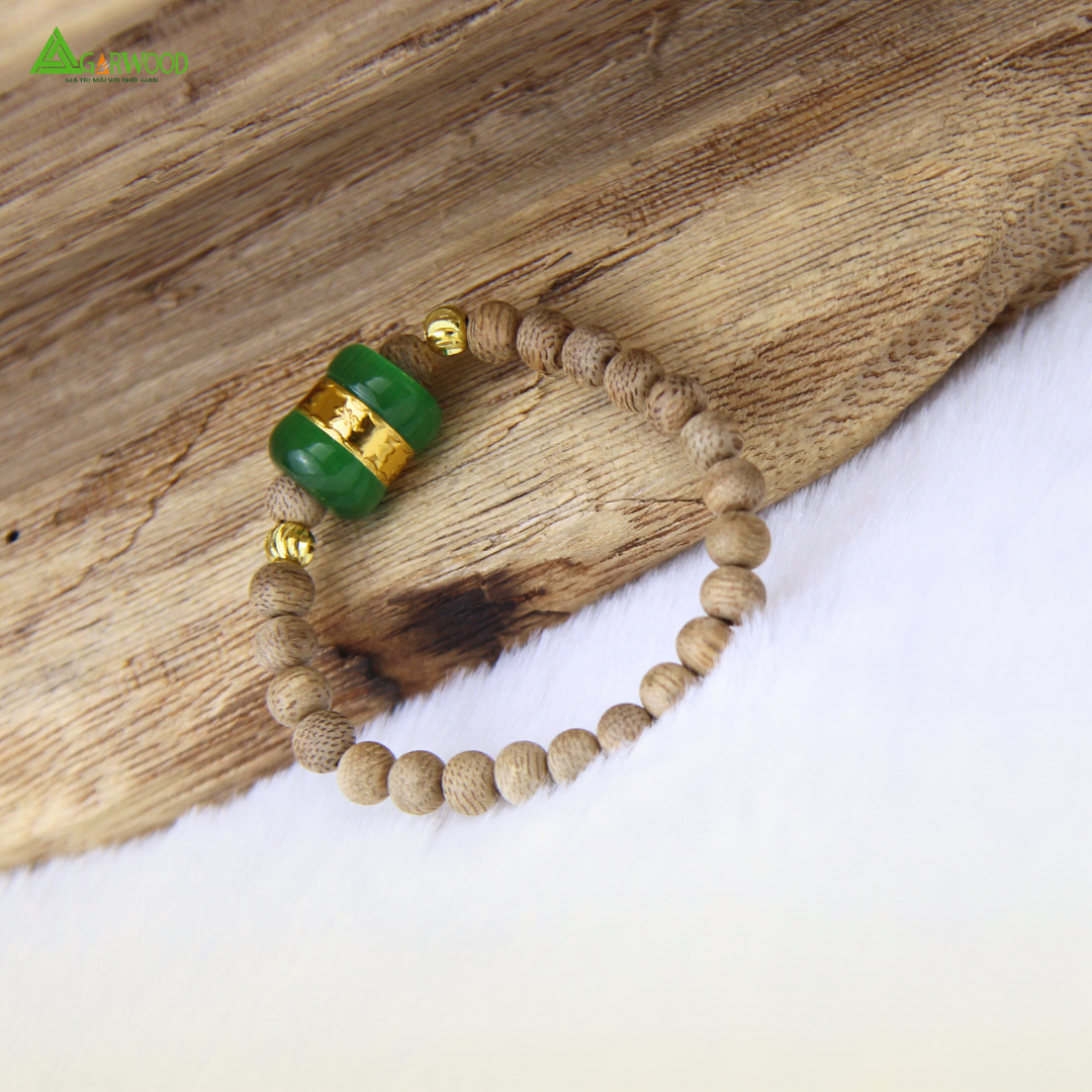 Vòng Trầm Trẻ Em Trầm Hương TTT Vân Đẹp Hỗ Trợ Xua Đuổi Tà Khí, Phong Thủy, Bình An, May Mắn