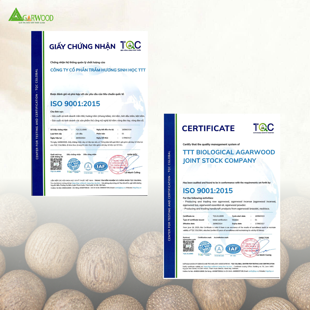 Vòng Tay Trầm Hạt Tròn 8mm Trầm Hương TTT Vân Đẹp Hỗ Trợ Xua Đuổi Tà Khí, Phong Thủy, Bình An, May Mắn