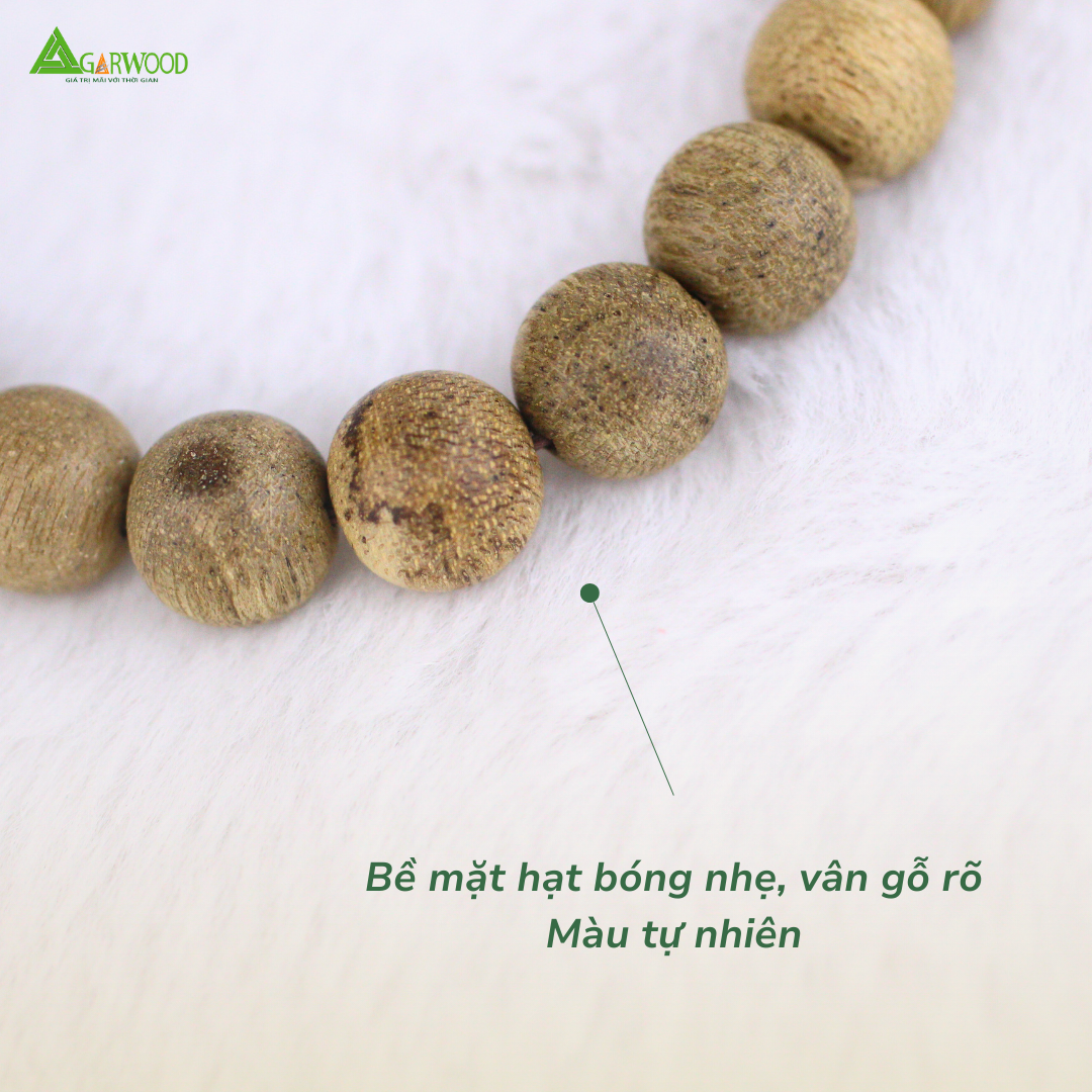 Vòng Tay Trầm Hạt Tròn 8mm Trầm Hương TTT Vân Đẹp Hỗ Trợ Xua Đuổi Tà Khí, Phong Thủy, Bình An, May Mắn