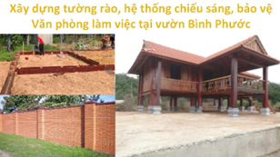 Lắp đặt hệ thống camera, đèn chiếu sáng và xây dựng nhà điều hành, khu nghỉ ngơi cho khách ở vườn trầm bình phước