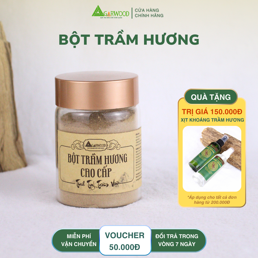 Bột Xông Trầm Hương TTT mùi thơm nhẹ dễ chịu, ít khói không cay mắt, dùng thư giãn, khử mùi thanh lọc không khí